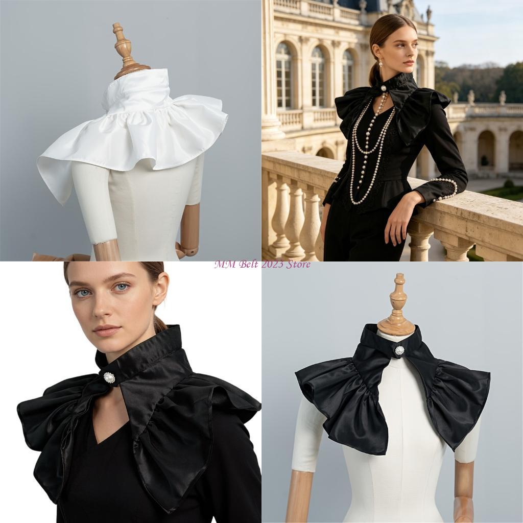 Victorian Women'S Formal Wear - 49ME ビクトリア朝の首輪サテンの取り外し可能な首輪フォーマルな機会カジュアルウェア装飾首輪ステージ衣装ネックウェア
