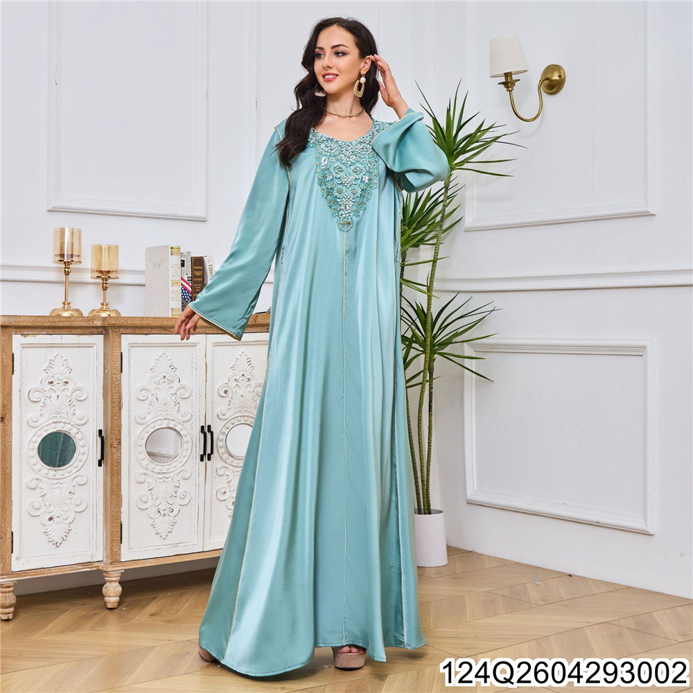Women Formal Wear Ethnic - 2026 新しいドレス、フォーマルウェア、女性用ロングドレス、ファッショナブルなビーズローブ、エスニックスタイルの服 124Q26042930