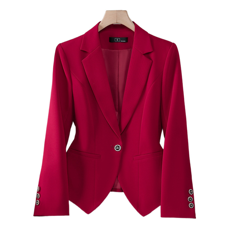 新しいファッション女性フォーマルブレザー女性赤白黒オフィスス - Formal Winter Wear Women Jacket のレビューと価格
