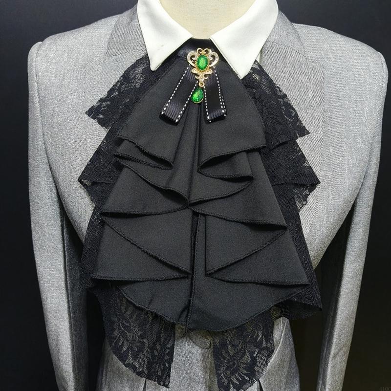 フリルデザインのレース取り外し可能な首輪エレガントなジャボ襟 - Victorian Women'S Formal Wear のレビューと価格