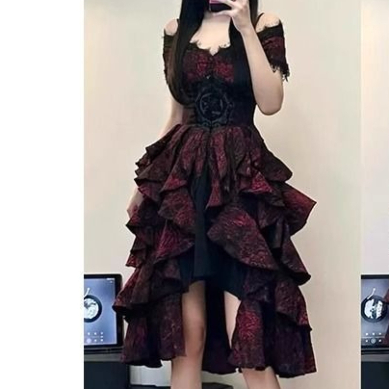 ビクトリア朝のゴシックロリータプリンセスドレス女性エレガント - Victorian Women'S Formal Wear のレビューと価格