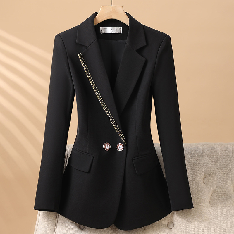 ファッション女性ブレザー長袖春秋レディーススリムフォーマルス - Formal Winter Wear Women Jacket のレビューと価格